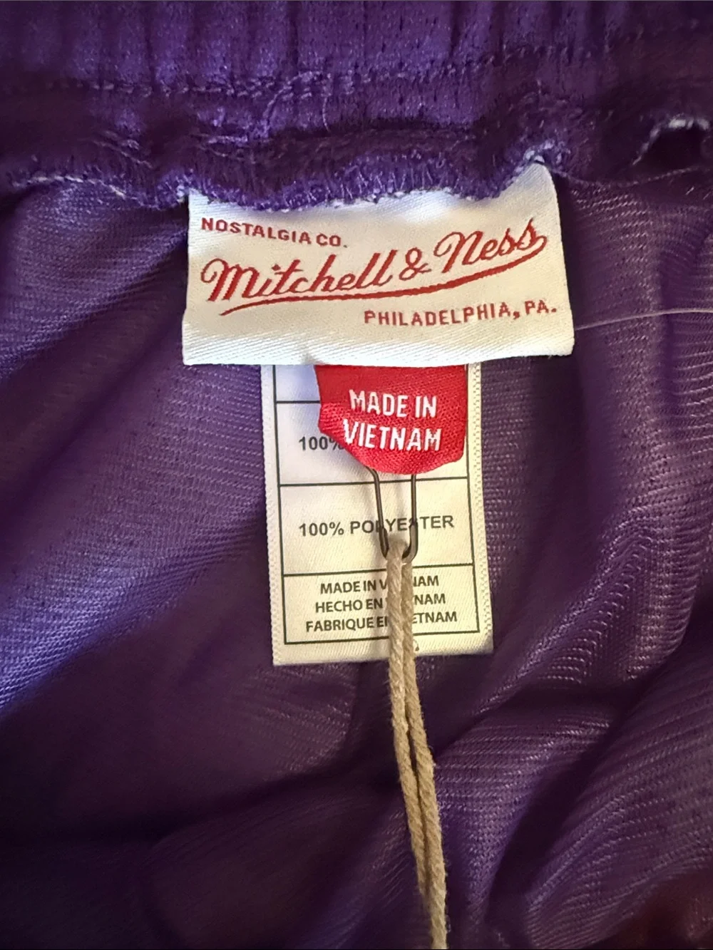 Mitchell & Ness Purple and Gold Lakers Kids Basketball Shorts